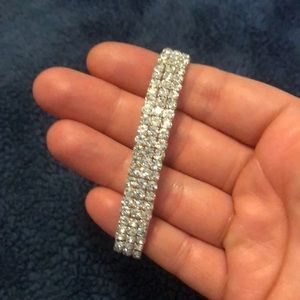 Thin rhinestone bracelet